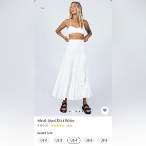 Miriah Maxi Skirt White